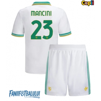 AS Roma Gianluca Mancini #23 Echipament de Fotbal Replică 2025-26 Copii Treilea (+ Șorturi)